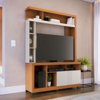 Estante para TV Até 50 Polegadas Hill 2 Portas Freijó/Off White Matte - Pnr Móveis
