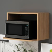 Nicho de Cozinha Aéreo para Micro-ondas 60cm Multimóveis CR20412 Freijó
