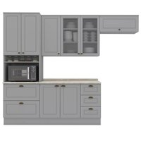 Cozinha Modulada 5 Pecas 272 cm CE171 Americana Cinza Calcare Henn