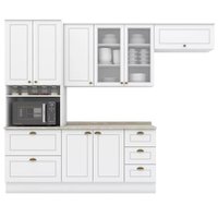 Cozinha Modulada 5 Pecas 272 cm CE171 Americana Branco Calcare Henn