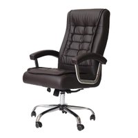 Cadeira Escritório Presidente Big Rodinhas resistente confortável executiva Molas Enscadas Pillow Top Marrom