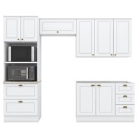 Cozinha Modulada 4 Pecas 272 cm CE373 Americana Branco Calcare Henn
