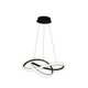 Pendente de LED Moderno Curve de Luxo Preto 45W 3 em 1 Bivolt
