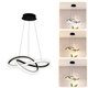 Pendente de LED Moderno Curve de Luxo Preto 45W 3 em 1 Bivolt