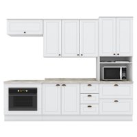 Cozinha Modulada 7 Pecas 272 cm CE790 Americana Branco Calcare Henn