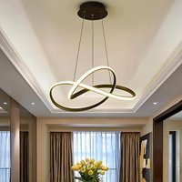 Pendente de LED Moderno Curve de Luxo Dourada 45W 3 em 1 Bivolt