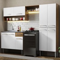 Armário Cozinha Compacta Madesa Com 229cm com Pia Emilly 10