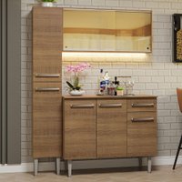 Armário Cozinha Compacta Rustic Com 137cm Emilly Madesa 06