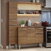 Armário Cozinha Compacta 137cm Emilly Madesa -  Rustic
