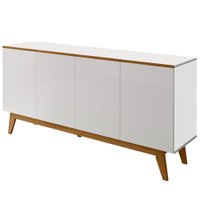 Balcao Buffet Ares 4 Portas 161 cm Branco Nature Tebar