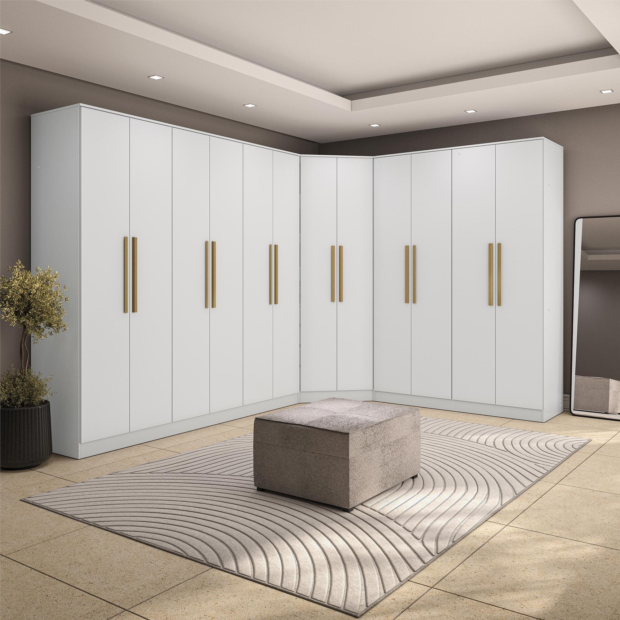 Quarto Modulado Kappesberg Adapt Branco 12 Portas 342cm x 263cm