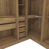 Quarto Modulado Kappesberg Adapt Nogueira/Branco 12 Portas 342cm x 263cm
