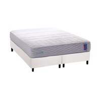 Cama Box Queen: Colchão Ortopédico Herval D33 / Ag 65 FeelCore + Base CRC Courano White (158x198)