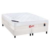 Cama Box King: Colchão Molas Pocket Ensacadas Castor Gold Star Vitagel Max + Base CRC Courano White (193x203)