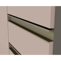 Cozinha Modulada Henn Connect 13 Peças (4Aéreos+4Balcões+2Paneleiros+3Complementos) C6P15 Duna/Cristal-Henn