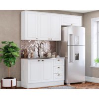 Kit Cozinha Modulada 3 Peças Americana (2Aéreos+1Balcão) s/Pia CZ136 Branco - Henn