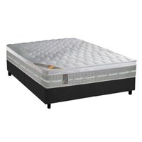 Cama Box Casal: Colchão Molas Pocket Ensacadas Castor Premium Gel + Base CRC Suede Gray (138x188)