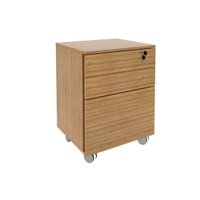 Gaveteiro p/ Escritório ME4148 c/ 3 Gavetas (1 c/ Chave) Amêndoa - Tecno Mobili
