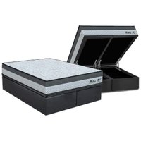 Conjunto Box Baú Queen: Colchão Espuma Orthoflex D33 Matera ML + Base CRC Suede Gray (158x198)