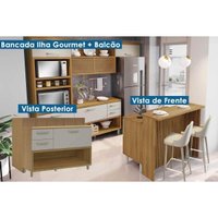 Módulo Cozinha Nesher Princesa c/ 1 Porta e 2 Gavetas 120cm Freijo/Grafite-Nesher