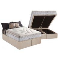 Cama Box Baú Queen: Colchão Molas MasterPocket Ensacadas Herval Maxspring American + Base CRC Suede Clean (158x198)