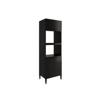 Torre Quente de Cozinha Paneleiro Alpha 2511 c/ 2 Fornos 3 Portas 70cm Preto - Carraro
