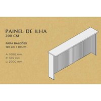 Módulo Cozinha Nesher Imperatriz c/ 2 Portas e 5 Gavetas 200cm Freijo/Off White-Nesher