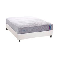 Cama Box Casal: Colchão Espuma D33 Herval / Ag 65 FeelCore + Base CRC Courano White (138x188)