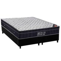 Conjunto Box King: Colchão Molas Ortobom Nanolastic Airtech Progressive + Base CRC Suede Black (193x203)