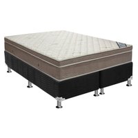 Cama Box King: Colchão Molas SuperPocket Ensacadas Ortobom Light Saúde + Base CRC Suede Black (186x198)