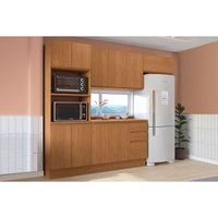 Cozinha Modulada Completa Ciela 5 Peças (2Aéreos+1Balcão+1TorreQuente+1Complemento) C5P116 Canela - Kappesberg