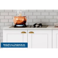 Kit Cozinha Modulada 7 Peças Americana (2 Aéreos + 2 Balcões + 1 Nicho + 2 Complementos ) CZ146 Branco - Henn