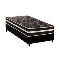 Conjunto Box Solteiro: Colchão Anatômico Paropas D28 / Master AG80 Black Double Face 25 + Base CRC Suede Black (88x188)
