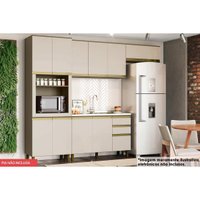 Kit de Cozinha Completa 4 Peças Connect (2Aéreo+1Balcão+1Paneleiro) C6P12 Duna/Cristal - Henn