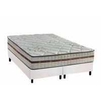 Cama Box King: Colchão Molas Ensacadas D Angelis Anjos Classic + Base CRC Courano White (193x203)