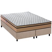 Cama Box Queen: Colchão Espuma Plumatex D45 / EP / Anatômico Selectus + Base CRC Suede Clean(158x198)