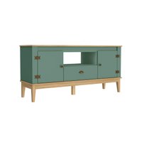 Rack Colonial Mel e Oliva com 2 Portas e 1 Gaveta para TVs d