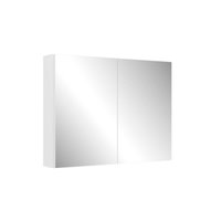 Armário Espelheira para Banheiro 80x61,5cm Aurora com 2 Portas Branco MDP Faema