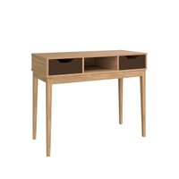 Escrivaninha com 1 Nicho 2 Gavetas MDP 100x45x86cm Mel Avelã MB 1099 Movelbento