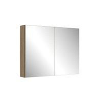 Armário Espelheira para Banheiro 80x61,5cm Aurora com 2 Portas Mel MDP Faema