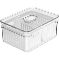 Organizador de Geladeira Clear Fresh 2,2l 2 Cestos Frutas Legumes Ou 20x15x9,5cm