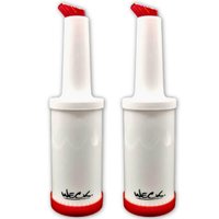 Kit 2 Garrafas Plásticas Store'n Pour 1000ml Vermelha Weck Flair Bartenders