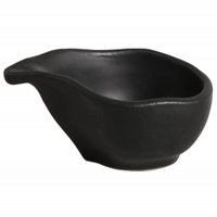 Molheira Cerâmica 40ml Orgânico Preto Matte 8x6cm Porto Brasil Molho Shoyu Caldas