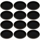12 Pratinhos para Lanches Melamina Preto Fosco Wolff Pratos 15cm Servir Sobremesa Pão Frutas