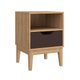 Mesa de Cabeceira com 1 Nicho e 1 Gaveta MDP Mel Avelã 40x38x57cm MB 1095 Movelbento