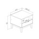 Mesa de Cabeceira com 1 Nicho e 1 Gaveta MDP Mel Avelã 40x38x57cm MB 1095 Movelbento