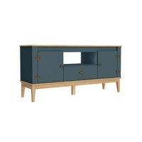 Rack Colonial Mel e Petroleo com 2 Portas e 1 Gaveta para TV