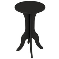 Mesa De Apoio MDF Sala De Estar 51X30 cm Preto ARLY