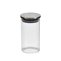 Pote Redondo de Vidro com Tampa de Inox 400ml Kenya
