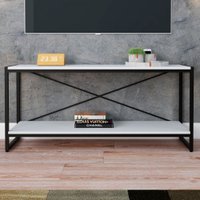 Rack para TV Até 50 Polegadas Leader 1 Prateleira Branco Chess/Preto - Pnr Móveis